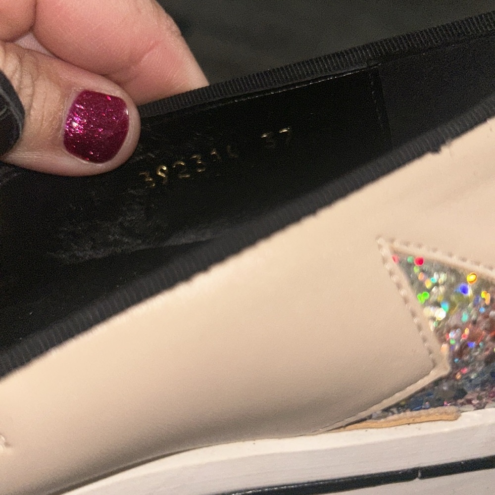 Cream rainbow stars STELLA MCCARTNEY platform shoes slip on shoes - Picture 7 of 7